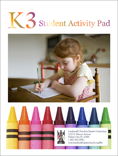 Pre K Student Activity Pad